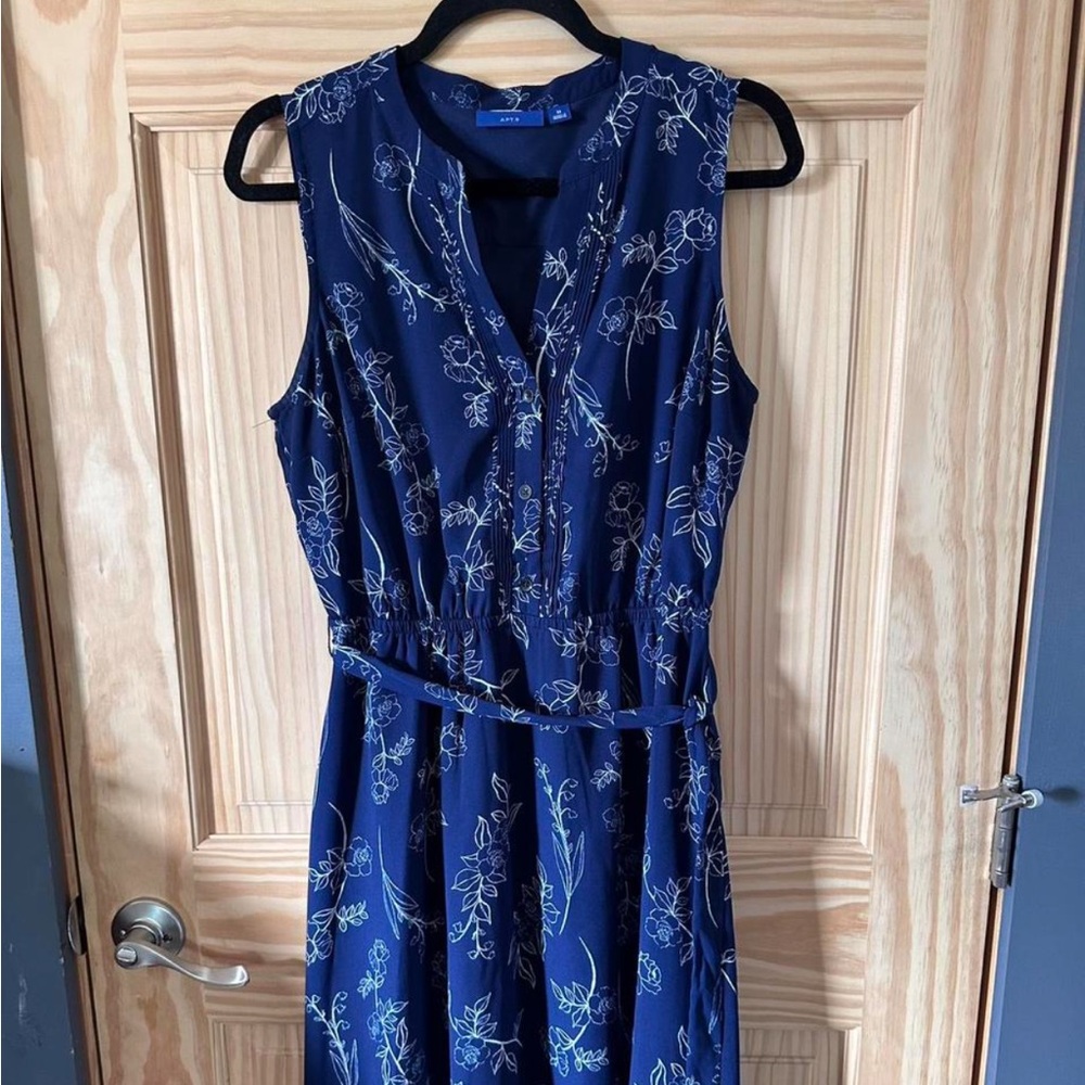 Apt. 9 Navy Blue Floral Midi Dress